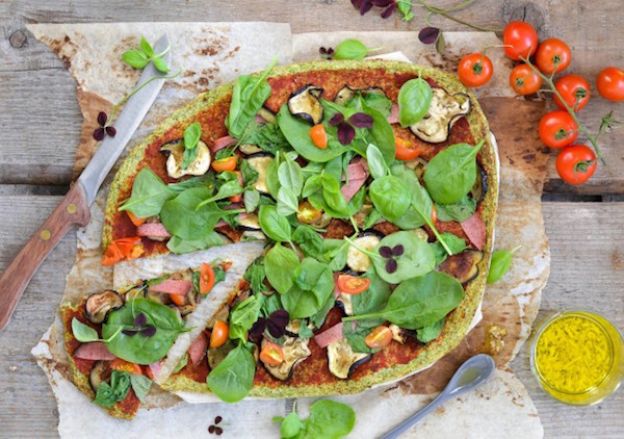 Broccoli crust pizza