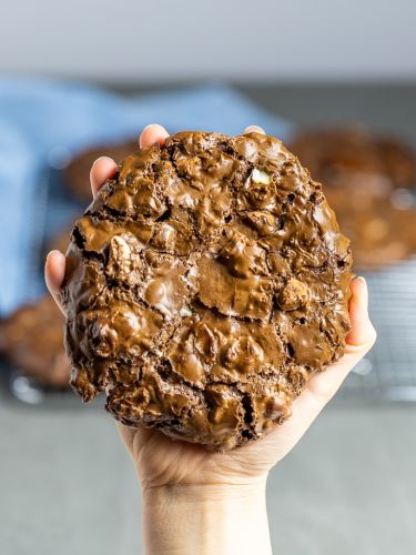 Giant Flourless Chocolate Cookies