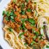 Spaghetti Bolognese - Swap the ground beef for lentils