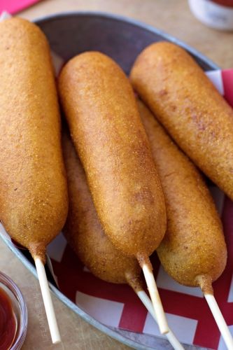HOmemade honey corn dogs