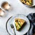 Cheddar Mushroom Asparagus Quiche