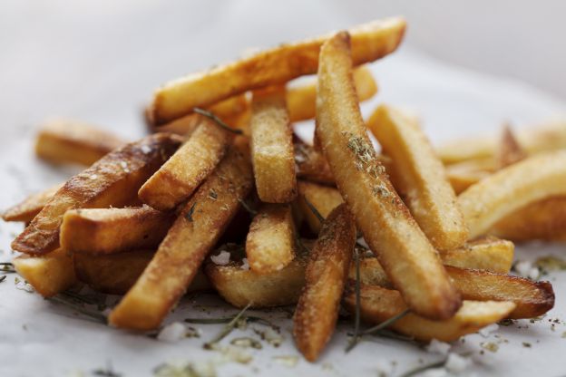 Light, crispy, homemade fries