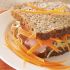 Roast beef and carrot sandwich