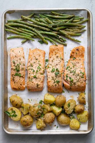 Sheet-Pan Lemon Garlic Salmon