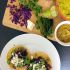 Cactus and roasted poblano tacos