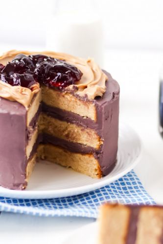 Peanut butter and jelly cake