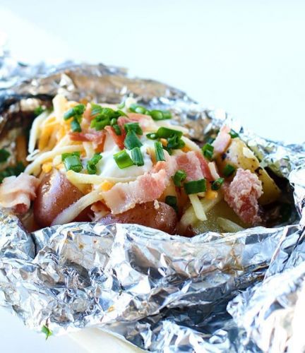 Campfire Grilled Loaded Baked Potatoes