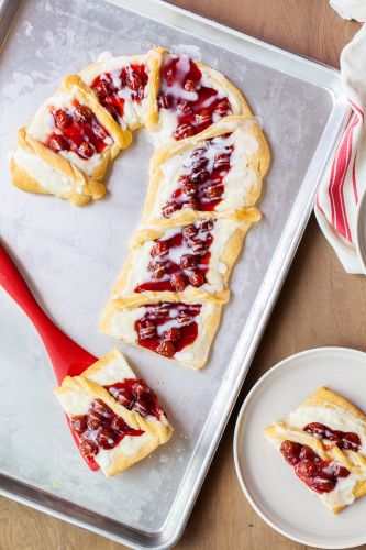 Candy Cane Cherry Danish