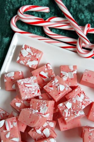 Candy cane fudge