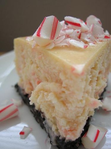 Candy cane cheesecake