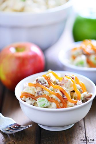 Caramel apple pretzel salad