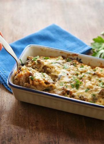 Caramelized Cauliflower And Mushroom Casserole