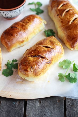 Caramelized Onion and BBQ Chicken Strombolis
