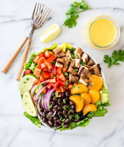 Caribbean Chicken Salad with Mango Dressing