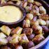 Pretzel bites with cheesy jalapeno ranch dip