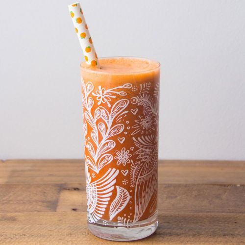 Carrot, Apple, Strawberry & Ginger Juice