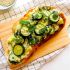 Zucchini Cheese Toast with Mint and Basil