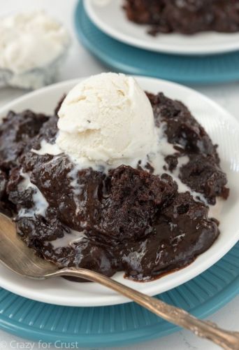 Slow Cooker Brownie Pudding
