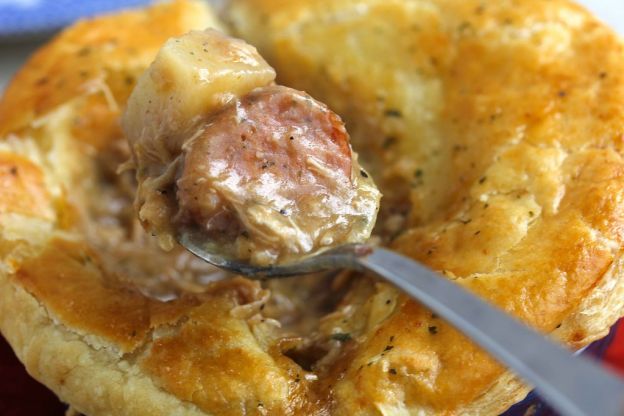 Creole Chicken and Andouille Pot Pie