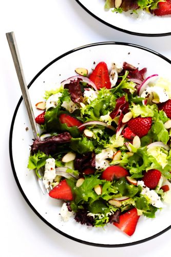 Strawberry Burrata Salad with Basil Vinaigrette