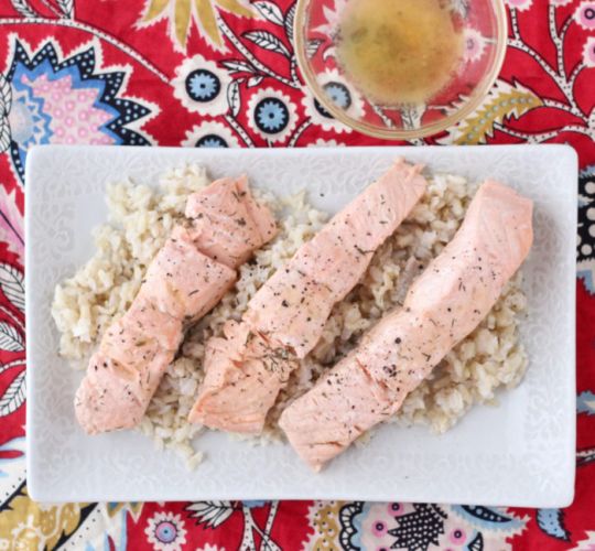 Champagne Poached Salmon