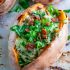 Cheesy Kale Stuffed Sweet Potatoes