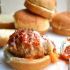 Cheesy stuffed meatball sliders
