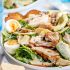 Skinny chicken and avocado Caesar salad