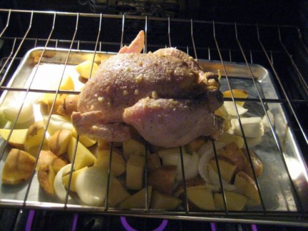 Myth: Oven-Baked Chicken Should Be Cooked In A Roasting Pan With Veggies