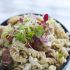 Fancy chicken and pecan pasta salad