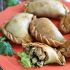 Chicken, spinach and poblano empanadas with avocado jalapeno dip