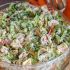 Chicken tortellini pesto salad