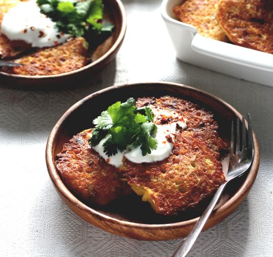 Squash, Chickpea And Leek Pancakes