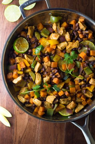 Chili Lime Sweet Potato and Chicken Skillet