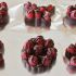 Raspberry bark tartlets