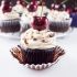 DARK CHOCOLATE CHERRY CUPCAKES WITH GOAT CHEESE FROSTING