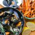 Cider Mussels with Dijon, Creme Fraiche and Tarragon