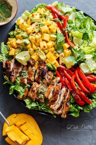Cilantro-Lime Chicken Salad & Mango Avocado Salsa