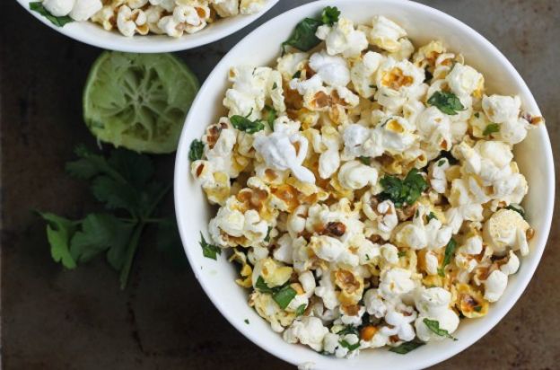 Cilantro-lime popcorn