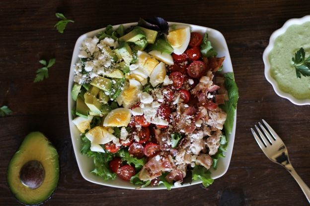 Cobb salad with Green Goddess dressing