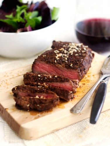 Chocolate Coffee Rubbed Steak With Coconut