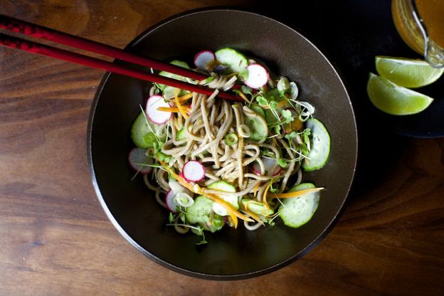 Cold Noodles With Miso, Lime and Ginger