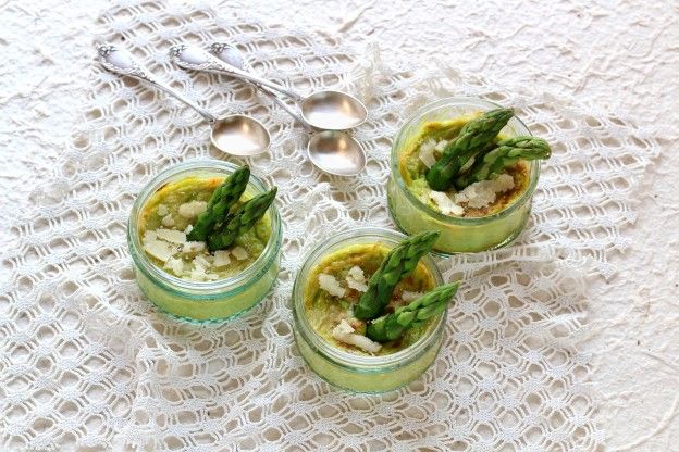 How to make mini asparagus and Parmesan flans