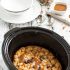 Slow-cooker cranberry walnut bread pudding with caramel sauce