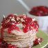 Leftover cranberry sauce pancakes with pecans