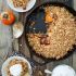 Cranberry persimmon crisp with vanilla bean topping