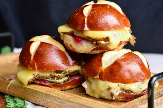 Cranberry asiago turkey sliders