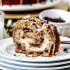 Cream cheese stuffed chocolate chip banana bread coffee cake