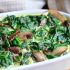 Creamed spinach and mushrooms in white wine sauce