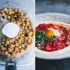 Creamy hummus topped with shakshuka